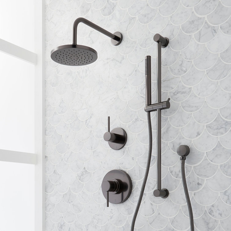 Lexia Pressure Balance Shower System with Slide Bar and Hand Shower