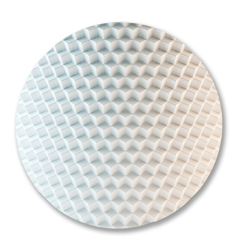 Cubic Print, 36" H x 36" W x 1" D, Aluminum