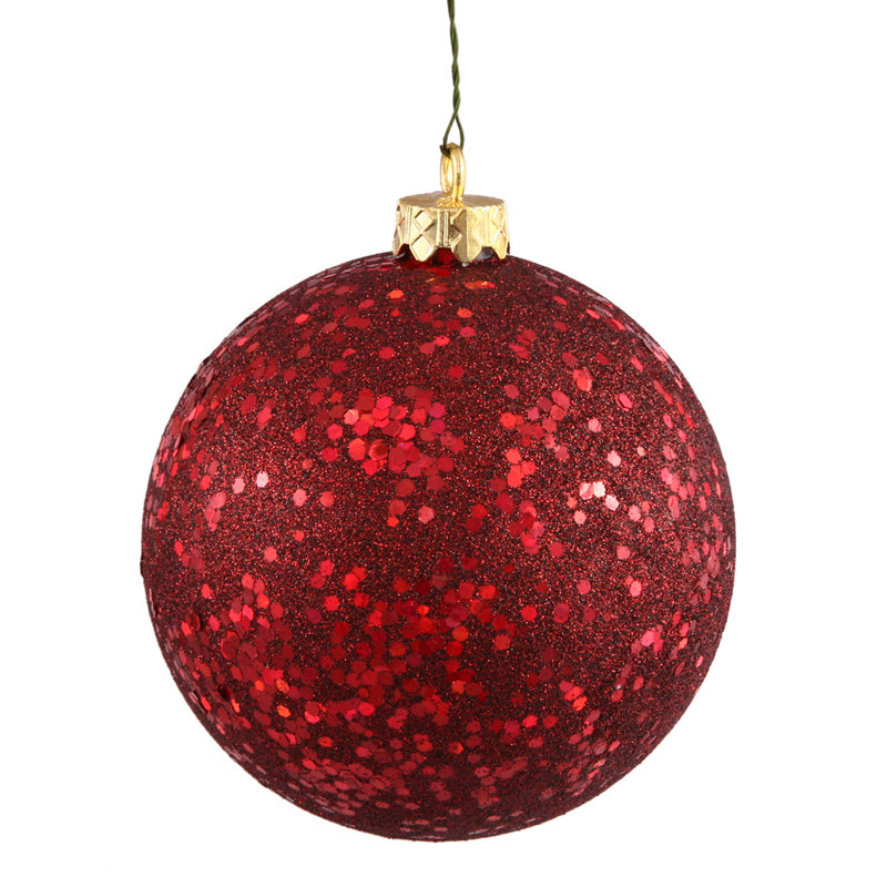 Ornements en boule, Bourgogne, H 10 po x l 10 po x P 10 po