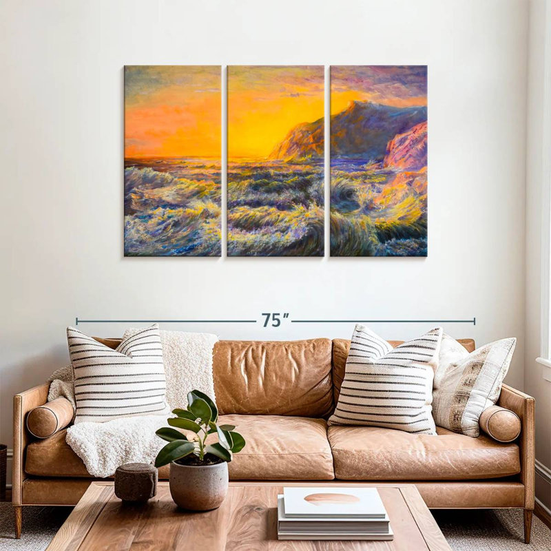 Coucher de soleil hawaïen Gillard, H 36 po x l 57 po