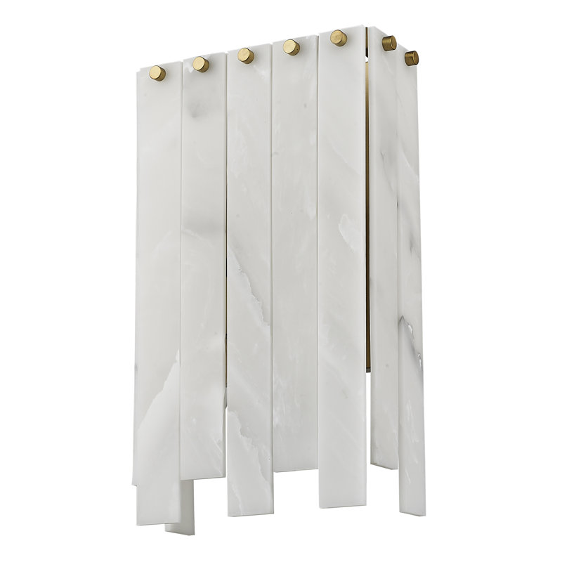 Applique murale encastrée 4 lumières en acier, Laiton frotté