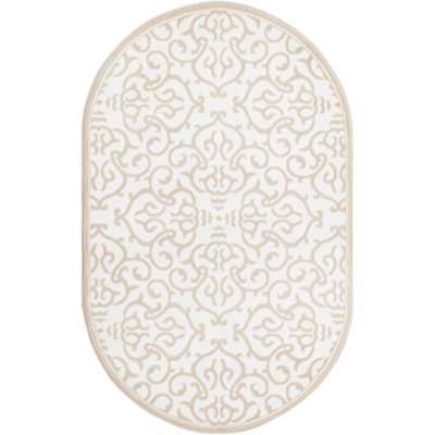 Tapis contemporain de couleur blanche