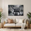 «Big Cats Fishing Cat», art mural en métal noir-26564993