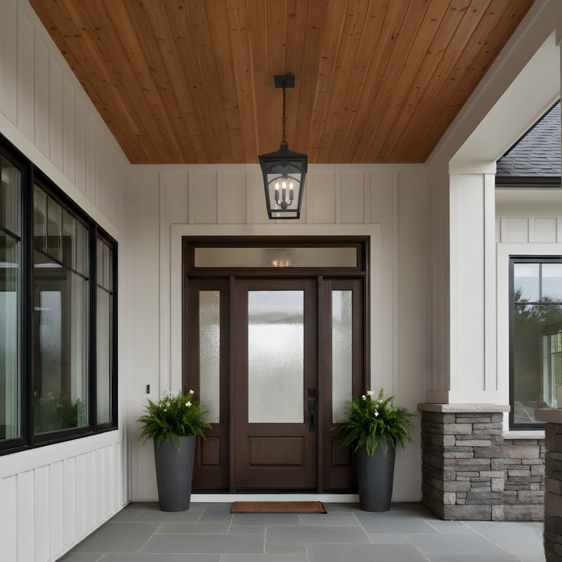 Jaxon 4-Light Western Bronze Outdoor Hanging Lantern