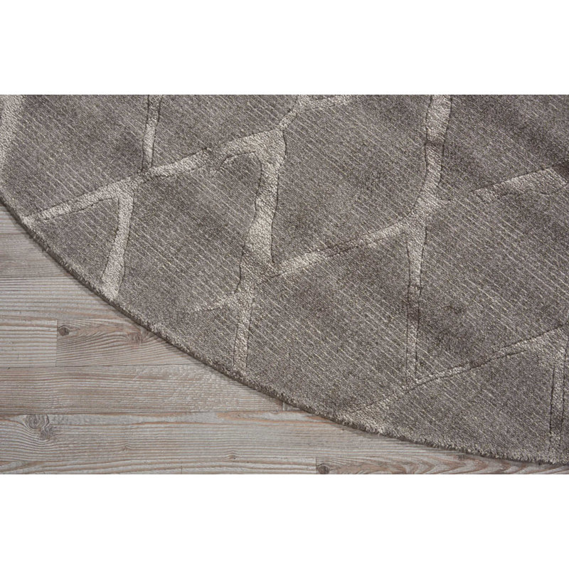 Baronets Viscose Geometric Indoor Rug, Round 8' x 8'