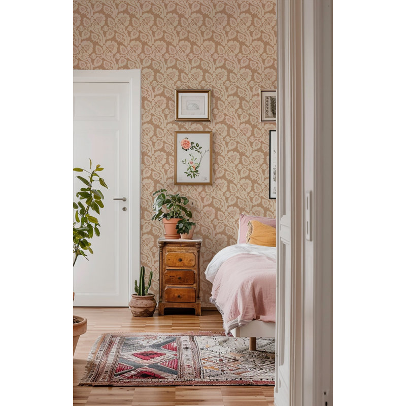 Paisley Briar - Honey Gold Botanical Wallpaper