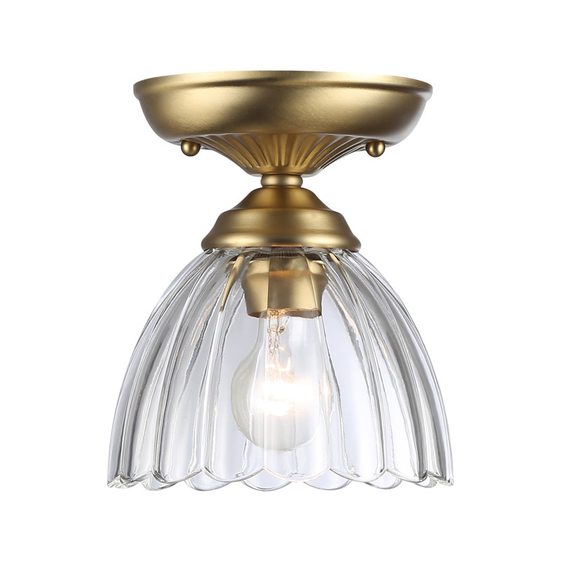Plafonnier semi-encastré 1 lumière Zanera, Bronze champagne brossé