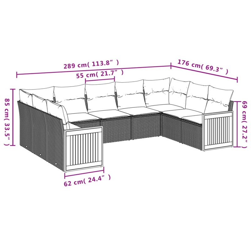 Vidaxl Garden Sofa Set Beige
