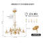 Luminaire suspendu en cristal 27,6 pouces American Retro