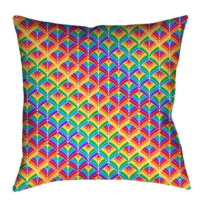 Housse de coussin Katelyn Elizabeth, 18 po x 18 po, Simili suède, Jaune / Bleu