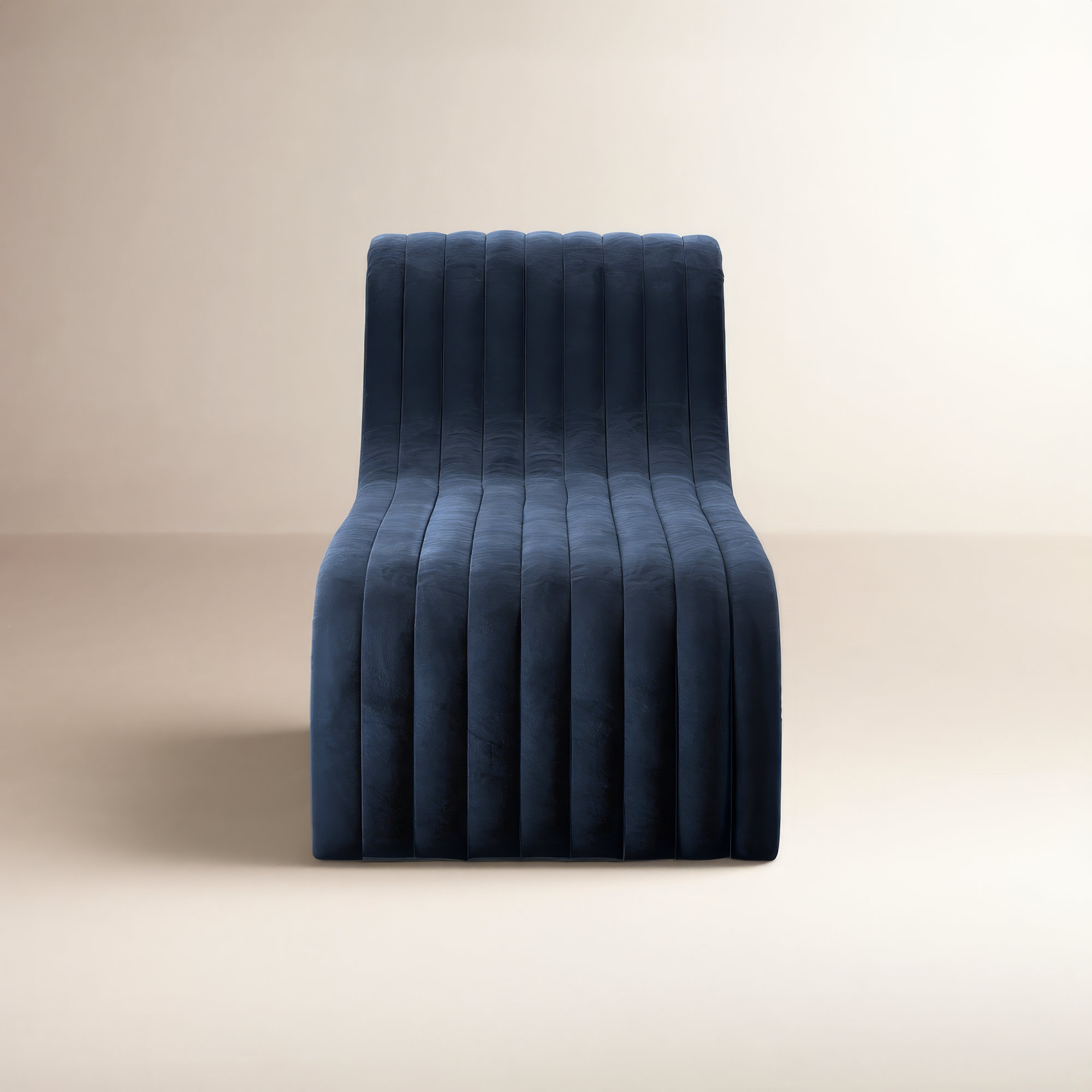 Brandt Upholstered Chaise Lounge, Sapphire Navy
