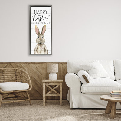 Cadre flottant Joyeuses Pâques chaque lapin, design Lux + Me Designs