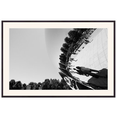 Cloud Gate In Gray Print by Ted Glasoe