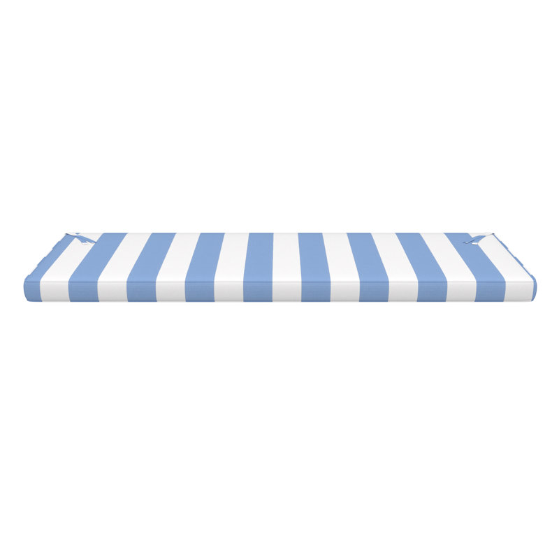 Sunbrella® Indoor/Outdoor Bench Seat Cushion, 3" Thick, 56" W x 19" D, Sunbrella® Refuge Ocean