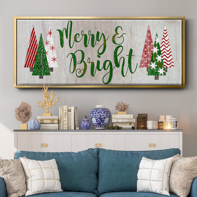 Merry & Bright- Framed Canvas
