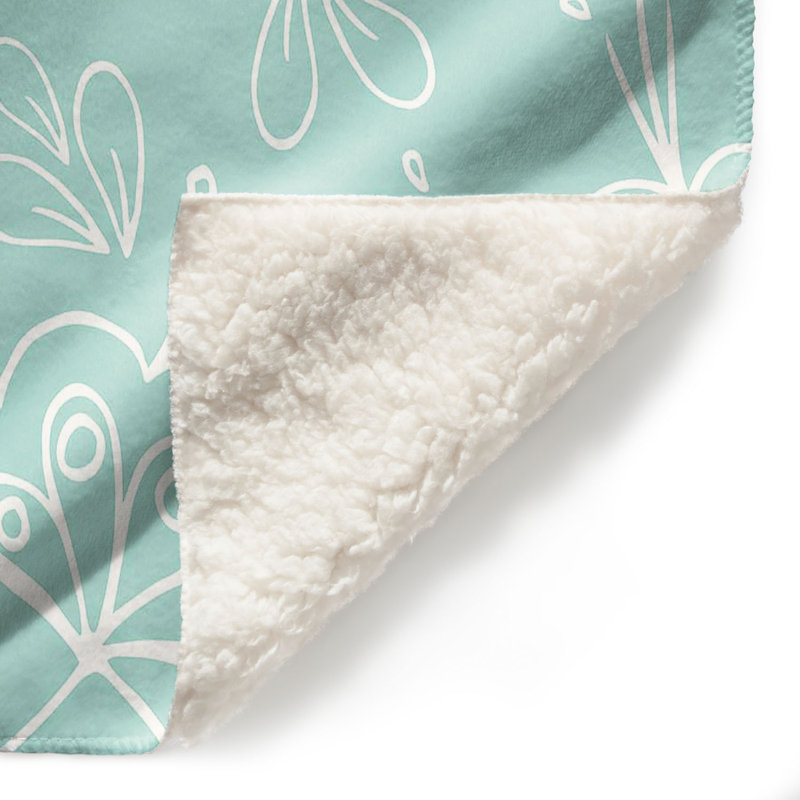 Hand Woven Throw Blanket, 51" W x 60" L, Aqua