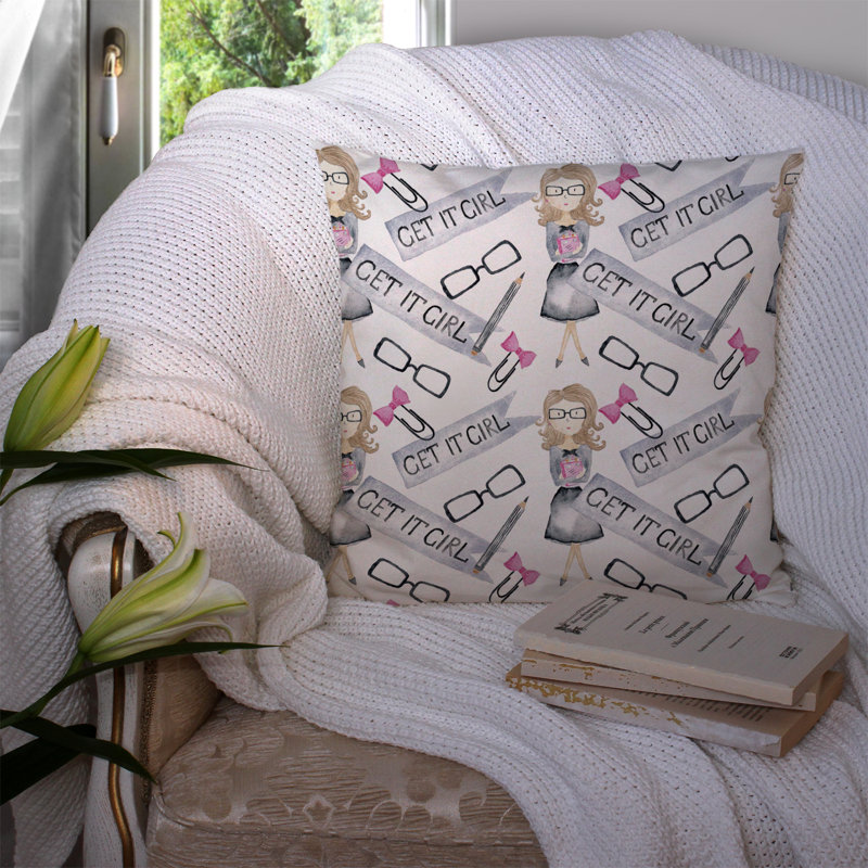  Coussin extérieur Girl Boss, 14 po x 14 po
