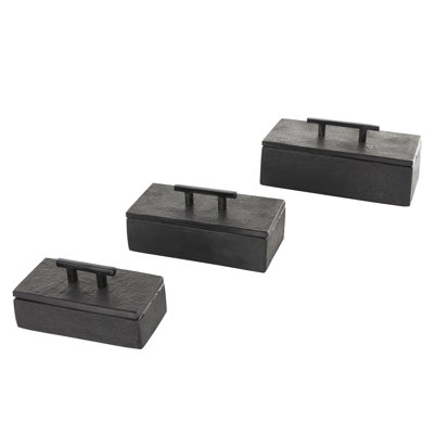 Roderick 3 Piece Aluminum Decorative Box Set