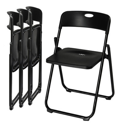 Chaises pliantes en plastique (ensemble de 4)