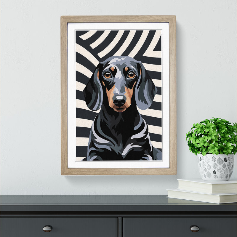 Single Picture Frame Print on Wood, Oak Framed, 34cm H x 25cm W