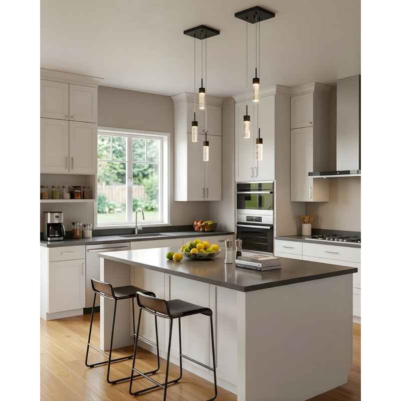 3 - Light Matte Black LED Pendant