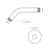 Shower Arm With Flange, 1/2 NPT Tapered Threads, Rain Shower Head Arm, Wall Mount Shower Extension Arm-118580327