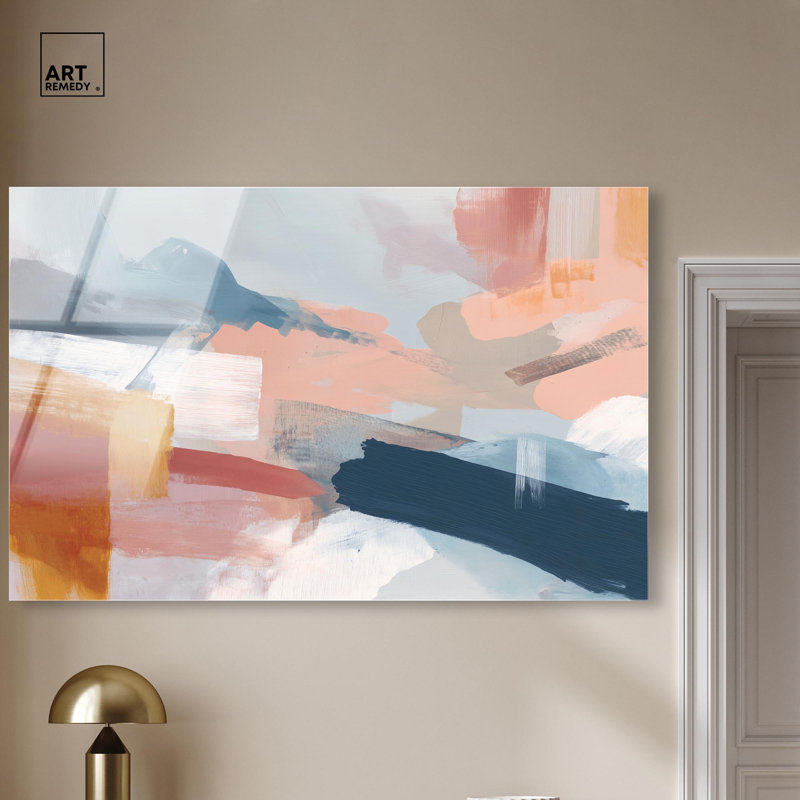 Impression abstraite bleue «Crashing Tide III» par Art Remedy, prête à être accrochée, 54 x 36, H 36 po x l 54 po