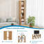 Bibliothèque de rangement à 6 rangées de 6 cubes, tablette décorative à dos ouvert avec cadre épaissi, organisateur en bois robuste avec surface lisse facile à nettoyer pour le salon, la chambre à coucher et le bureau personnel, facile à assembler. (6 carrés, naturel)-1049230129