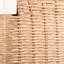 Tabouret de bar avec siège en corde tissée à la main - Tabouret à hauteur de comptoir de 24 po pour la cuisine, le bar ou la salle à manger - Tabourets de bar en bois (blanc)-816849663