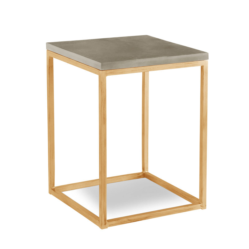 Chaplin Solid Wood End Table, Tuscan Gold, Pickled Oak