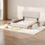 Modern Upholstered Beds With Storage Drawers, Linen Fabric Queen