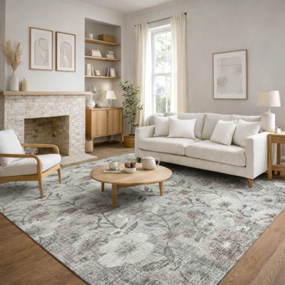 Tapis floral lavable à la machine de qualité supérieure AMF2403