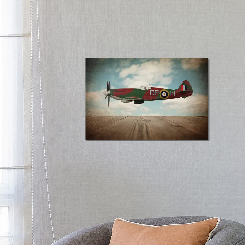 Spitfire - Print on Canvas, 66.04 cm H x 45.72 cm W x 1.91 cm D, Wrapped Canvas