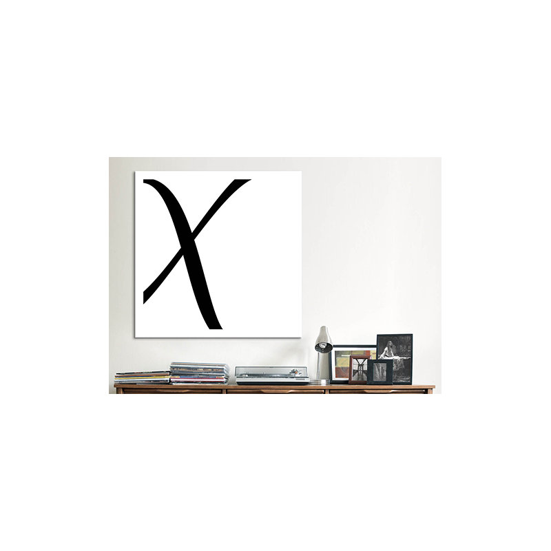 Art textuel sur toile, H 12 po x l 12 po x P 0,75 po, X