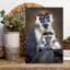 Gentle Monkey Family Abstract Monkey Forest Landscape Wall Art Print 1 Piece Wrapped Canvas Wall Art-1226242807