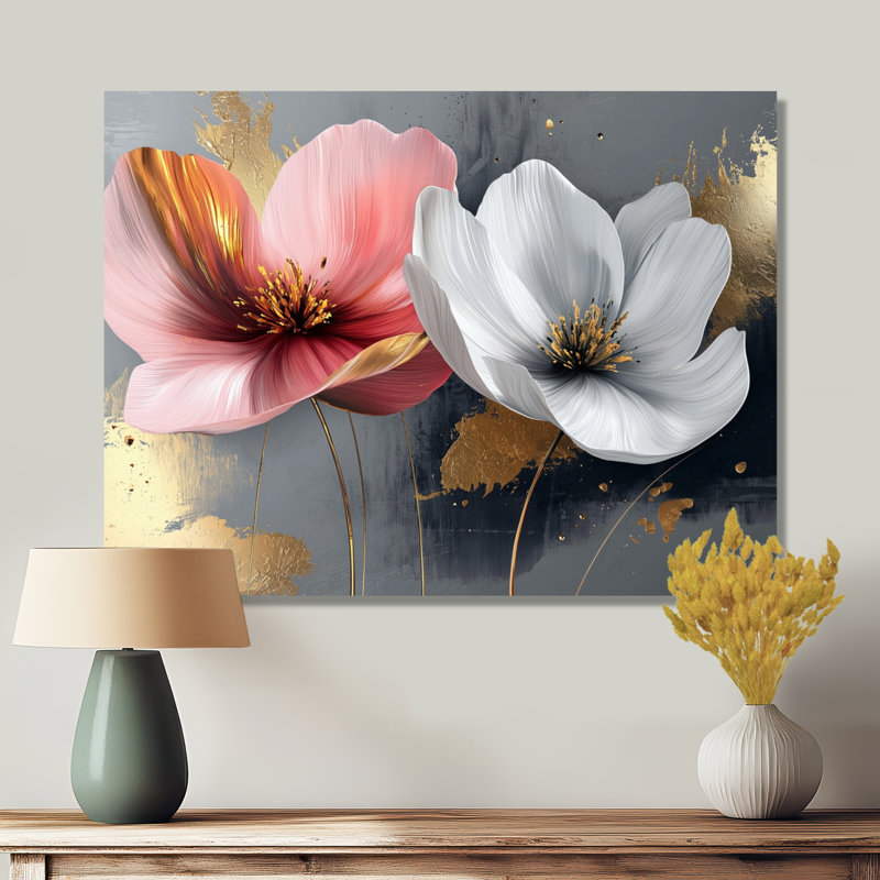 Myalynn - Floral Large Wall Art, H 30 po x l 40 po, Toile tendue encadrée, Ne s'applique pas