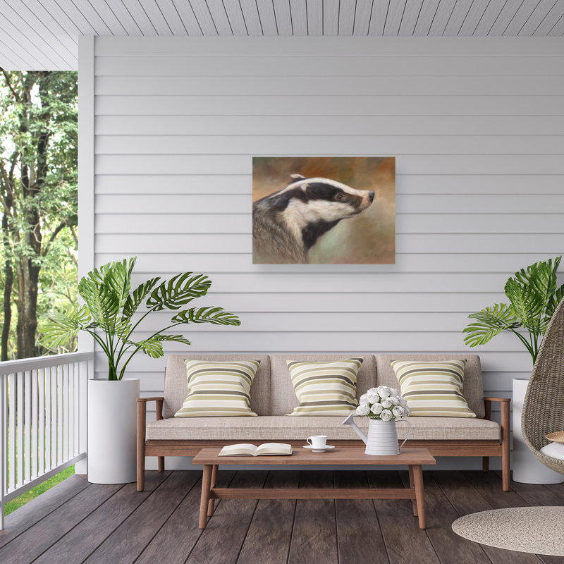 Toile d'extérieur David Stribble Badger Study, H 14 po x l 19 po