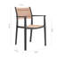 Ensemble repas d'extérieur en bois et chaises empilables 7 pièces Dugas FSC