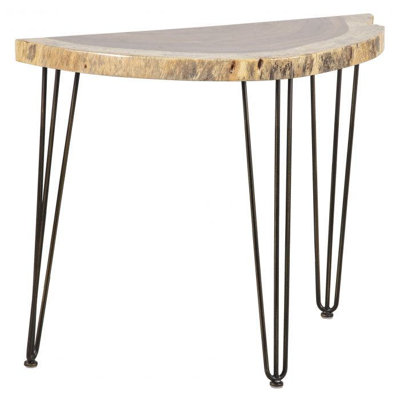 Live Edge 3 Legs End Table
