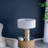 Table Lamp, With Drum Shade