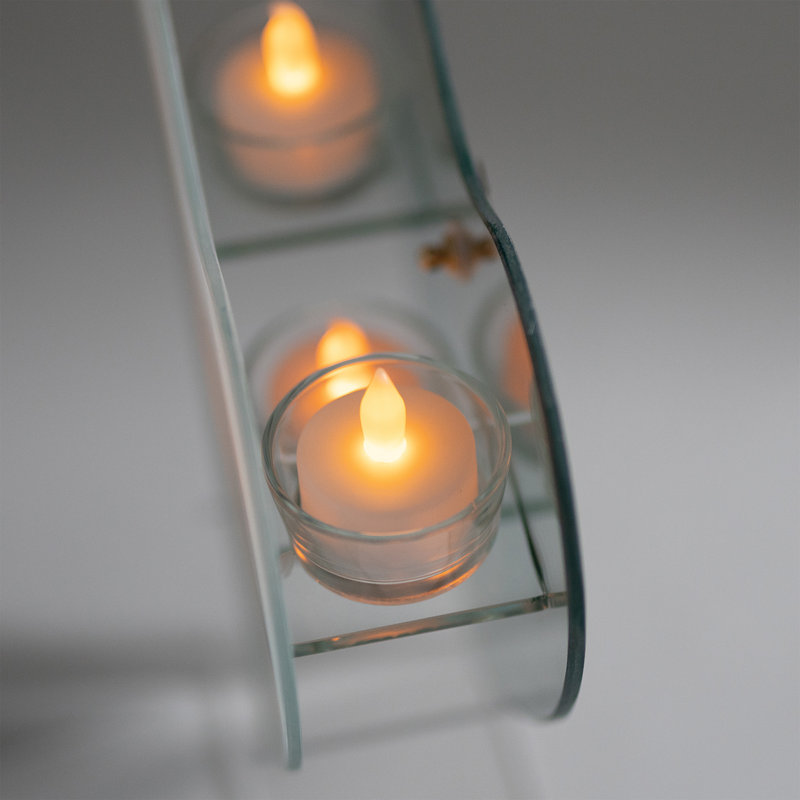 Applique murale en verre H 2,5 po avec bougie Lizeth incluse