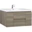 Meuble-lavabo mural peu encombrant avec lavabo élégant et rangement abondant-878895994