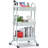 Stainless Steel Utility Rolling Cart, Metal Cart,3 Tier Rolling Cart,Utility Cart with Wheels,Bathroom Cart,Salon Trolley Cart,Kitchen Storage Cart-78878955