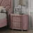 Velvet Upholstered Nightstand With 2 Drawers