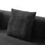 Canapé d'angle modulaire en L avec méridienne, 108 x 72 x 26 pouces, en velours côtelé noir, monobloc, aucun assemblage requis
