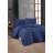 Luxury Ranforce Quilt Cover Set, Sax Blue, 94.5 x 86.6 inches | 100% Cotton, 155 Thread Count, Machine Washable | Includes 2 Pillowcases (23.6 x 23.6 inches) with Envelope Closure, Elegant Bedding for a Cozy Bedroom-112233329-112233319