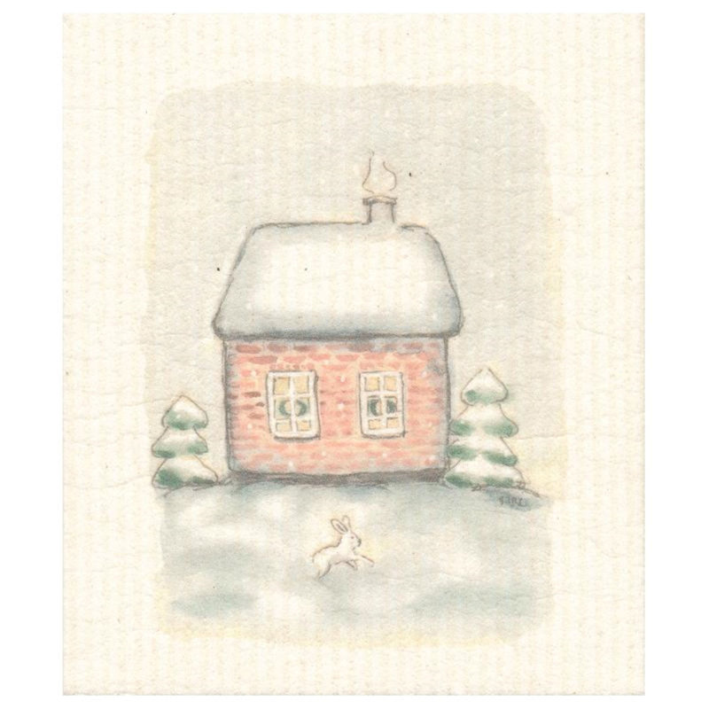 Linge Winter House avec lapin