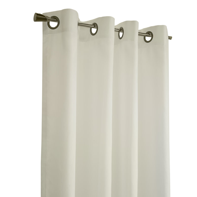 Galion Solid Color Semi-Sheer Thermal Grommet Single Curtain Panel, 54"W x 84"L, Ivory