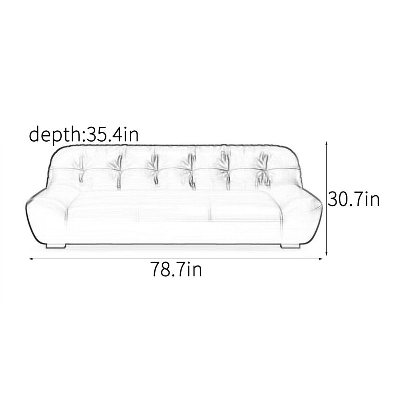 Bushong, H 30,7 po x l 78,7 po x P 35,4 po, 3