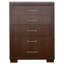 Commode de chambre à 5 tiroirs Polk Cappuccino-592303270